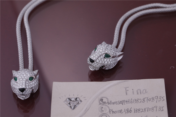 PanthèRe De Cartier Necklace White Gold Diamonds Emeralds Onyx