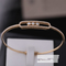 China Luxury Brand Jewelry Messika Move Pavé Thin Bangle Diamond Bracelet in 18K Yellow Gold
