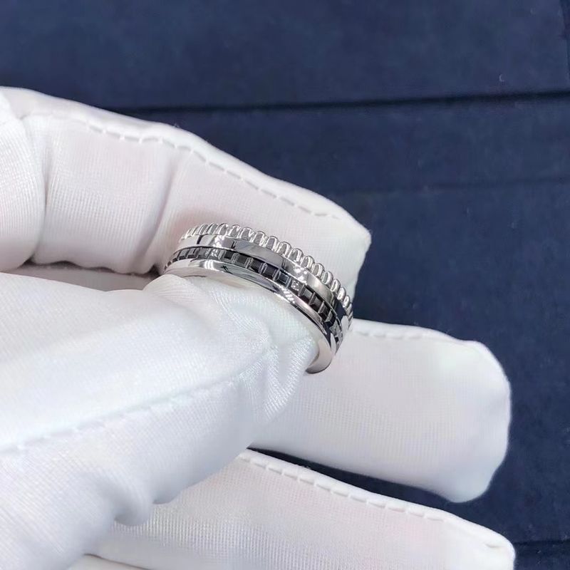 Kalite Lüks Altın Takı Quatre Black Edition Yüzük 18k Altın Ve Gerçek Pırlanta fabrika