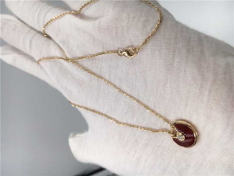 Kalite XS Model High End Özel Takı Muska De Kolye 18K Rose Gold Carnelian fabrika