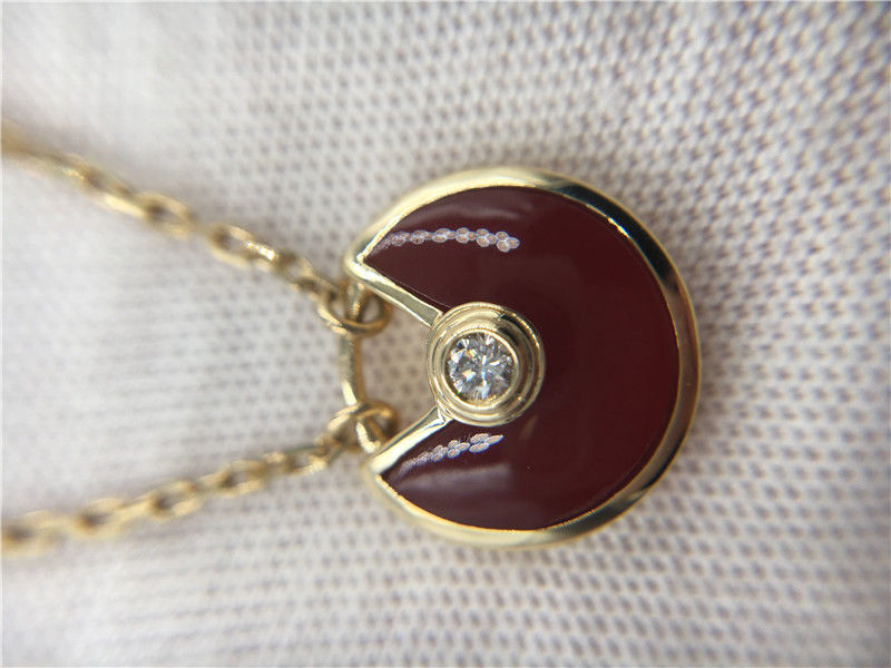 Kalite XS Model High End Özel Takı Muska De Kolye 18K Rose Gold Carnelian fabrika
