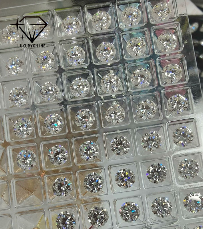 Kalite LuxuryShine VS1 Laboratuvar Yetiştirilmiş Pırlanta 1ct 2ct 3ct 4ct 5ct Yuvarlak Kesim Beyaz Mükemmel Kesim IGI Sertifikalı fabrika