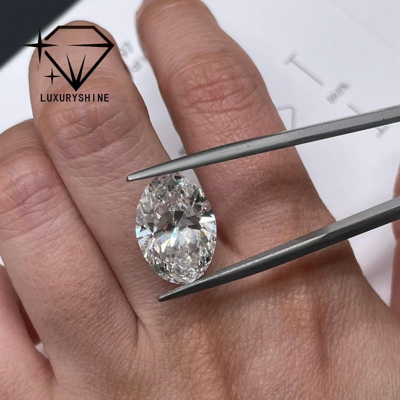 Kalite LuxuryShine 0.1-10CT VVS2 Laboratuvarda yetiştirilmiş Elmas D-F Rengi Beyaz Oval IGI Sertifikasıyla Mükemmel Kesim 3EX Kesilmiş Taşlar LuxuryShine tarafından fabrika