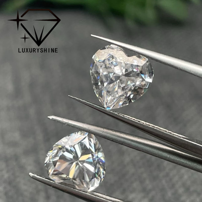 LuxuryShine VS2 Heart Excellent Cut Lab Grown Diamond Real Diamonds & Wedding Jewelry & Customized Jewelry Support Special Customization