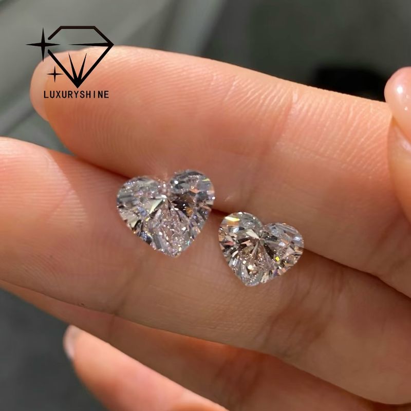 LuxuryShine VVS1-VS2 Heart Excellent Cut Lab Grown Diamond Real Diamonds & Wedding Jewelry & Customized Jewelry Support Special Customization