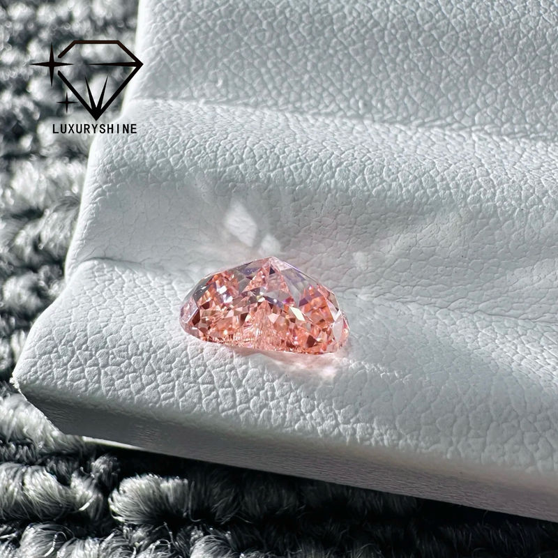 Kalite LuxuryShine Fantezi Pembe / Fantezi Yoğun Pembe / Fantezi Canlı Pembe Kalp Kesim Laboratuvar Yetiştirilmiş Pırlanta VVS-VS1 Gerçek Pırlantalar & Düğün Takıları & Kişiye Özel Takılar fabrika