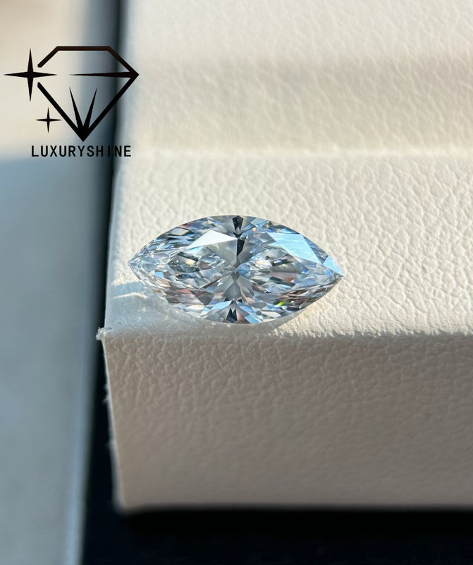 Kalite LuxuryShine VVS2 Marquise Form 0.3-15ct Laboratuvarda yetişmiş Elmas D-F Rengi 3EX IGI Sertifikasıyla Kesilmiş Taşlar Gerçek Elmas fabrika
