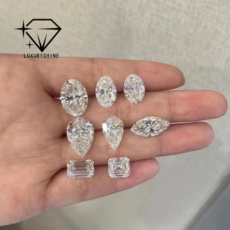 Kalite LuxuryShine VVS-VS Asscher Shape Laboratuvarı Büyümüş Elmas 0.1-10CT D-F Renk IGI Sertifikasıyla Beyaz Elmas 3EX Kesilmiş Taşlar fabrika