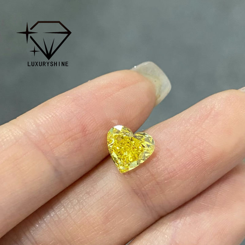 Kalite LuxuryShine Pembe / Sarı / Yeşil Kalp Kesim Laboratuvarı Büyümüş Elmas VVS-VS Gerçek Elmaslar & Düğün Mücevherleri & Özel Mücevherler fabrika