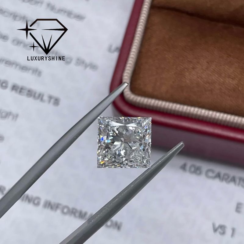 Kalite LuxuryShine Prenses Cut Lab Büyümüş Elmas D-F Rengi IGI Sertifikasıyla VVS-VS Mükemmel Kesilmiş Düğün Elmasları Toptan Satış fabrika