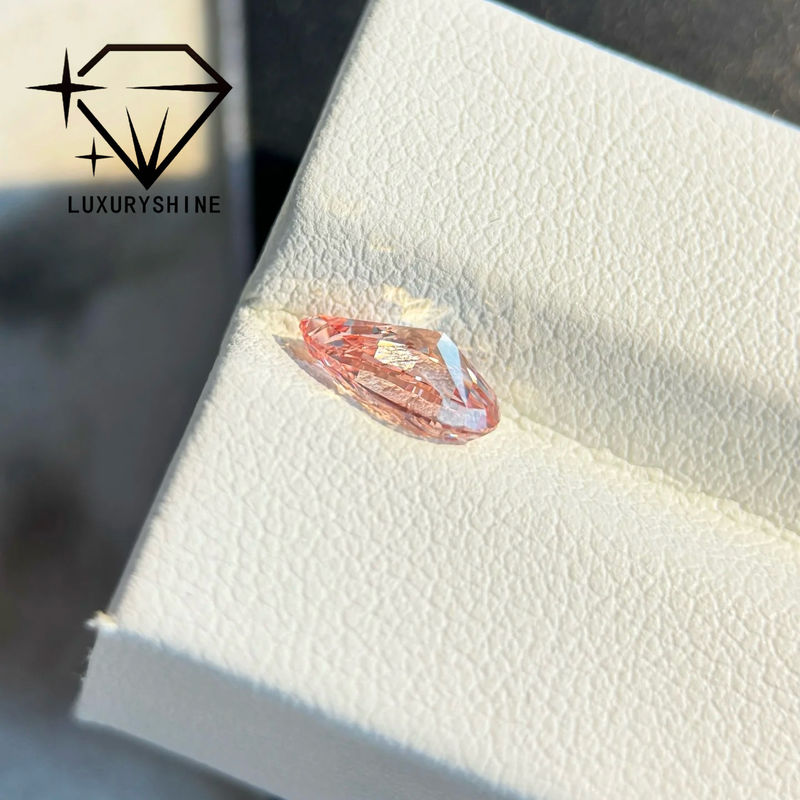 Kalite LuxuryShine 1-15CT Harika pembe inci kesimi Laboratuvar yetişkin elmas VVS-VS gevşek elmaslar ve düğün mücevherleri ve özel mücevherler fabrika