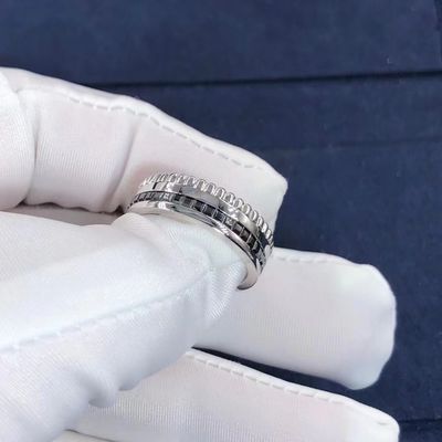 Kalite Lüks Altın Takı Quatre Black Edition Yüzük 18k Altın Ve Gerçek Pırlanta fabrika
