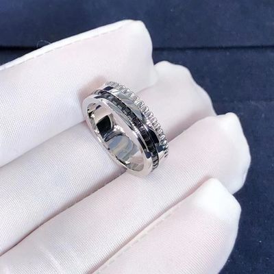Kalite Lüks Altın Takı Quatre Black Edition Yüzük 18k Altın Ve Gerçek Pırlanta fabrika