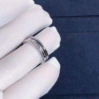 Kalite Lüks Altın Takı Quatre Black Edition Yüzük 18k Altın Ve Gerçek Pırlanta fabrika
