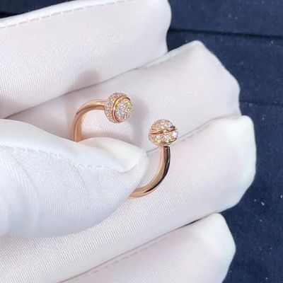 Kalite Piaget Possession Açık Yüzük, 18 Ayar Pembe Altın Set, 58 Parlak Kesim Pırlantalı fabrika
