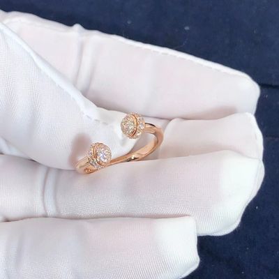 Kalite Piaget Possession Açık Yüzük, 18 Ayar Pembe Altın Set, 58 Parlak Kesim Pırlantalı fabrika