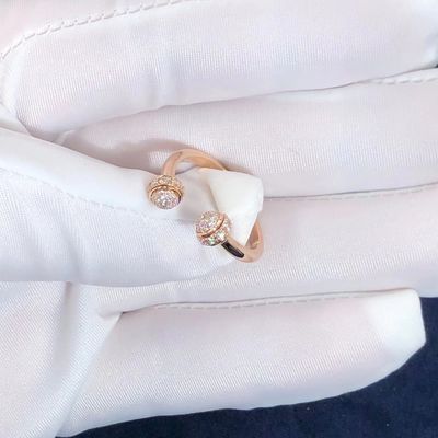 Kalite Piaget Possession Açık Yüzük, 18 Ayar Pembe Altın Set, 58 Parlak Kesim Pırlantalı fabrika