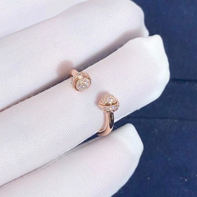 Kalite Piaget Possession Açık Yüzük, 18 Ayar Pembe Altın Set, 58 Parlak Kesim Pırlantalı fabrika