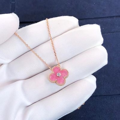 Kalite OEM 18 Ayar Altın Kolye Vintage Alhambra Kolye Gerçek Pırlanta fabrika