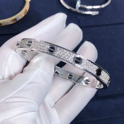 Kalite High End Takı 18K Altın Araba Katmanlı AŞK Bileziği Elmas Kaplamalı Kadınlar İçin fabrika