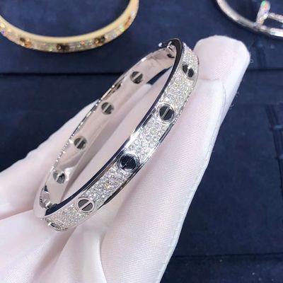 Kalite High End Takı 18K Altın Araba Katmanlı AŞK Bileziği Elmas Kaplamalı Kadınlar İçin fabrika