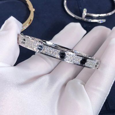 Kalite High End Takı 18K Altın Araba Katmanlı AŞK Bileziği Elmas Kaplamalı Kadınlar İçin fabrika