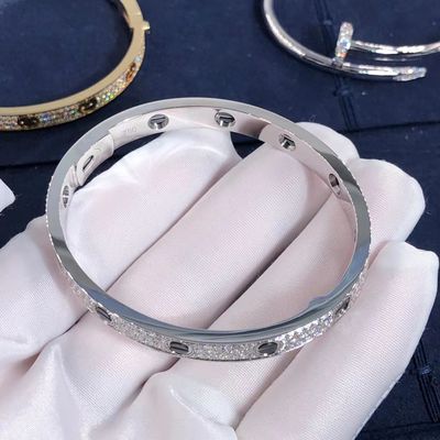 Kalite High End Takı 18K Altın Araba Katmanlı AŞK Bileziği Elmas Kaplamalı Kadınlar İçin fabrika