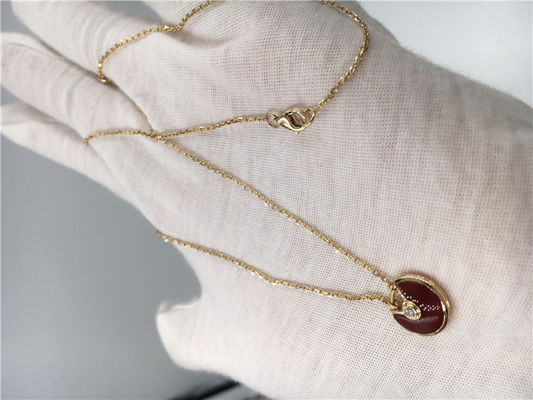 Kalite XS Model High End Özel Takı Muska De Kolye 18K Rose Gold Carnelian fabrika