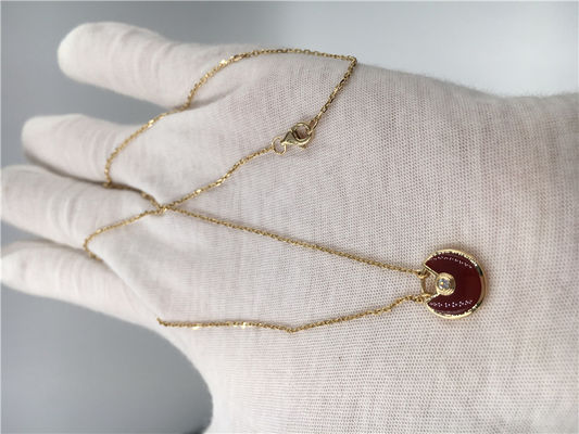 Kalite XS Model High End Özel Takı Muska De Kolye 18K Rose Gold Carnelian fabrika