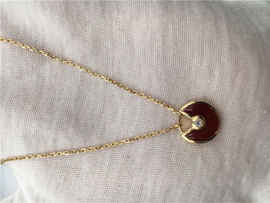 Kalite XS Model High End Özel Takı Muska De Kolye 18K Rose Gold Carnelian fabrika