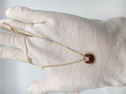 Kalite XS Model High End Özel Takı Muska De Kolye 18K Rose Gold Carnelian fabrika