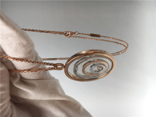 Kalite Yuvarlak Şekil 18 k Rose Gold Kolye, SI H Kalite Chopard Mutlu Ruh Kolye fabrika