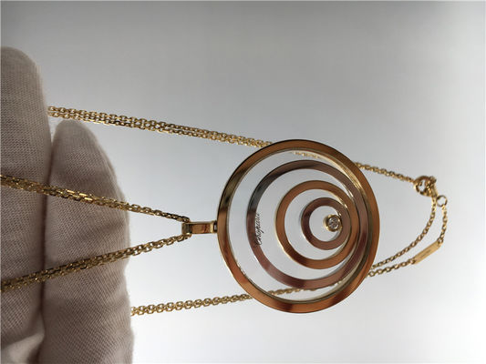 Kalite Yuvarlak Şekil 18 k Rose Gold Kolye, SI H Kalite Chopard Mutlu Ruh Kolye fabrika
