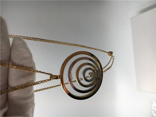 Kalite Yuvarlak Şekil 18 k Rose Gold Kolye, SI H Kalite Chopard Mutlu Ruh Kolye fabrika