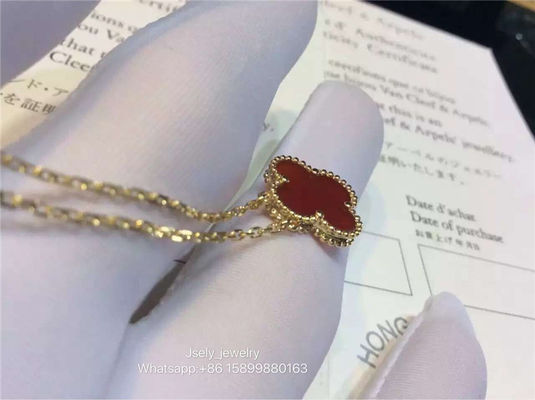 Kalite Vintage Van Cleef ve arpels sarı altın malakit Tiger'ın göz inci Alhambra kolye fabrika