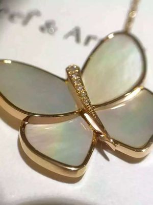 Kalite Kelebek Kolye Kolye 18K Sarı Altın, Van Cleef Kelebek Kolye fabrika