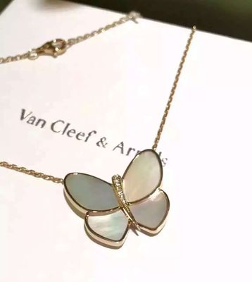 Kalite Kelebek Kolye Kolye 18K Sarı Altın, Van Cleef Kelebek Kolye fabrika