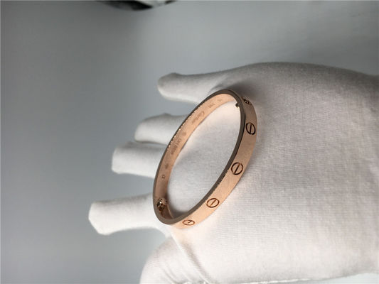 Kalite Pembe Altın Lüks Pırlanta Takı Aşk Bilezik B6035617 Pırlantasız fabrika