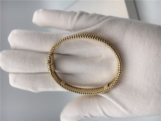 Kalite Orta Model Van Cleef Ve Arpels İmza Bilezik Sarı Altın VCA Bileklik fabrika