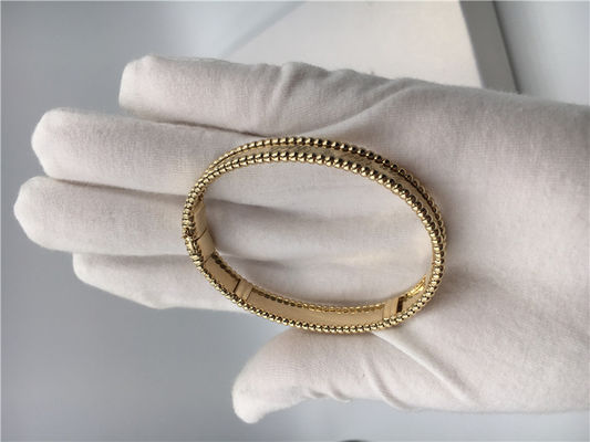 Kalite Orta Model Van Cleef Ve Arpels İmza Bilezik Sarı Altın VCA Bileklik fabrika