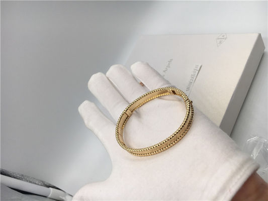 Kalite Orta Model Van Cleef Ve Arpels İmza Bilezik Sarı Altın VCA Bileklik fabrika