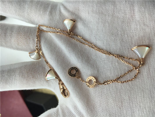 Kalite No Diamond Lüks Takı Takı Divas Dream Bileklik 18K Rose Gold Pearl Of Morher ile fabrika