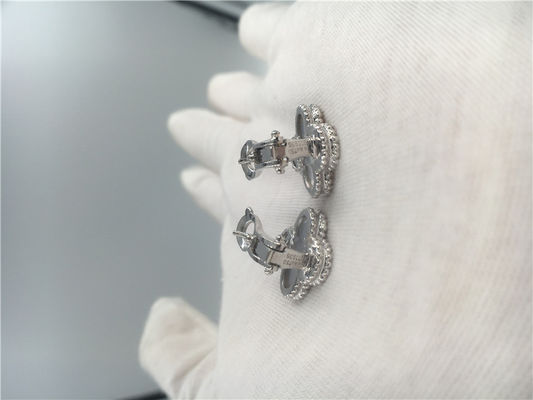 Kalite Beyaz İnci Sedefli Küçük Çiçek Saplama Küpe 18K Altın Takı fabrika