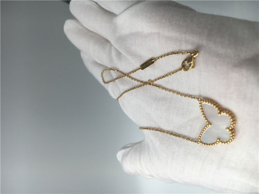 Kalite Van Cleef Ve Arpels Kelebek Kolye, 18k Sarı Altın Şanslı Alhambra Bilezik fabrika