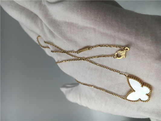 Kalite Van Cleef Ve Arpels Kelebek Kolye, 18k Sarı Altın Şanslı Alhambra Bilezik fabrika