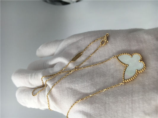 Kalite Van Cleef Ve Arpels Kelebek Kolye, 18k Sarı Altın Şanslı Alhambra Bilezik fabrika