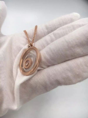 Kalite Kadın Basit 18 K Altın Kolye Chopard Mutlu Ruh Kolye Ile Elmas fabrika