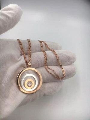 Kalite Kadın Basit 18 K Altın Kolye Chopard Mutlu Ruh Kolye Ile Elmas fabrika