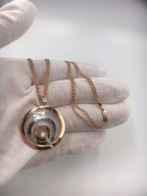 Kalite Kadın Basit 18 K Altın Kolye Chopard Mutlu Ruh Kolye Ile Elmas fabrika