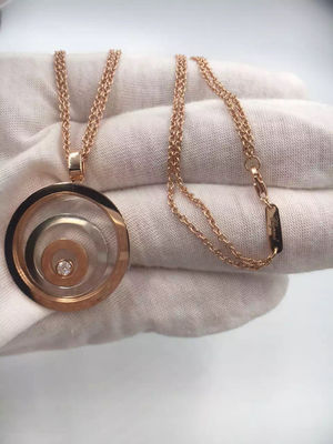 Kalite Kadın Basit 18 K Altın Kolye Chopard Mutlu Ruh Kolye Ile Elmas fabrika